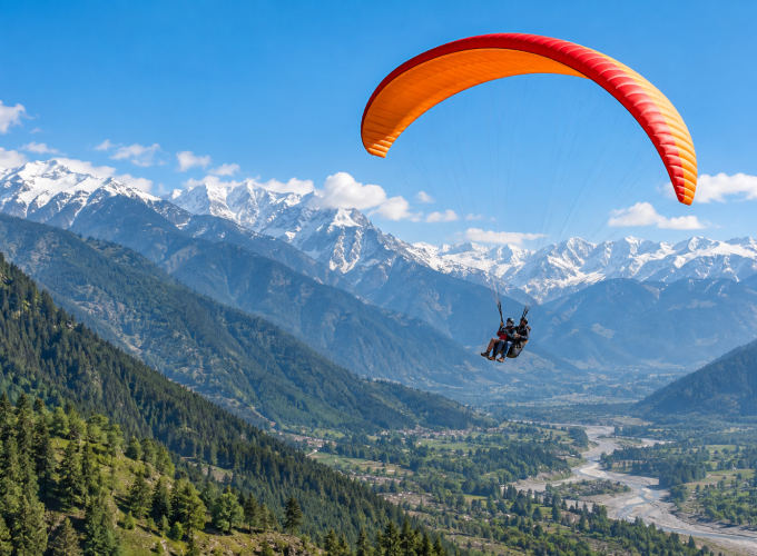 Classic Paragliding Flight in Dobhi