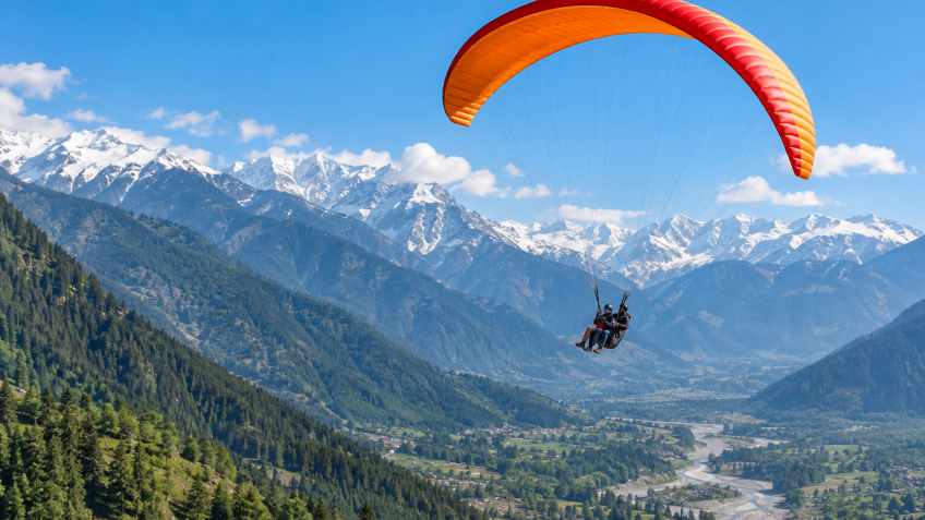 Classic Paragliding Flight in Dobhi